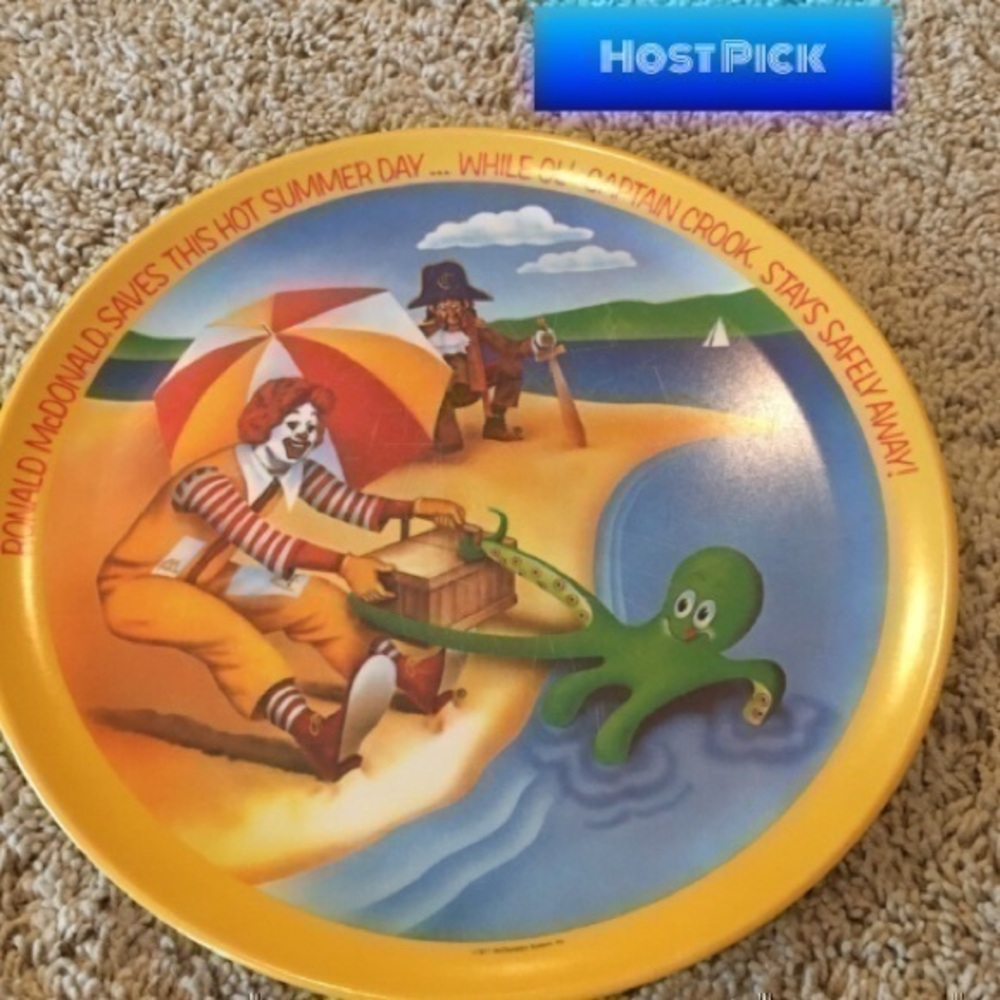 Ronald McDonald Plate - Vintage 1977 - Summer